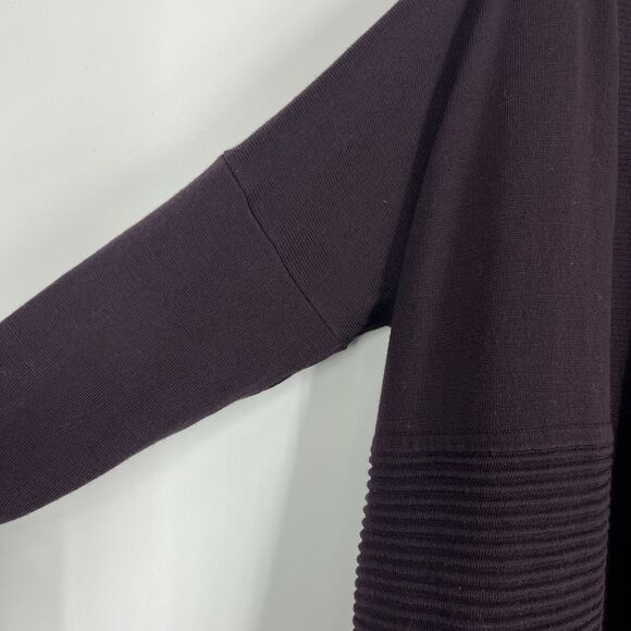 Lululemon Sweater Size 6 Plum Sit In Lotus Split Back Ribbed Cardigan Wrap Yoga - Picture 3 of 7